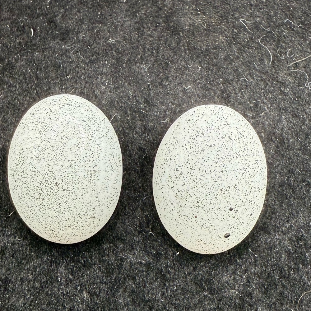 Vintage Austria White Lucite Clip-On Earrings – Retro Round